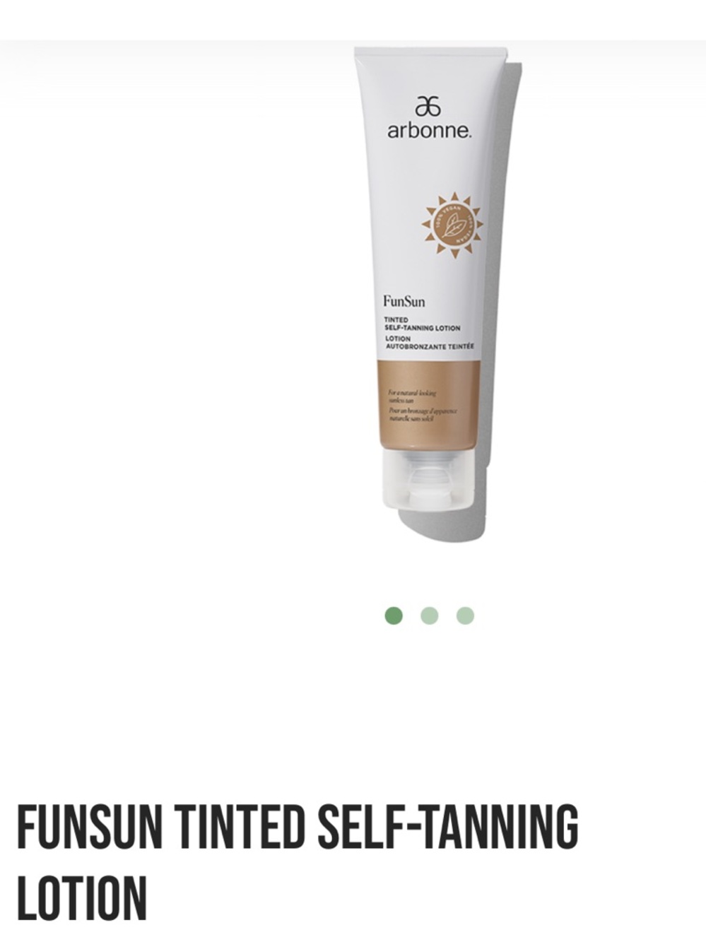 Arbonne FunSun Tinted Self-Tanning Lotion